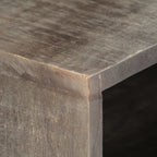 vidaXL TV-Schrank Grau 130x30x46 cm Raues Mango-Massivholz