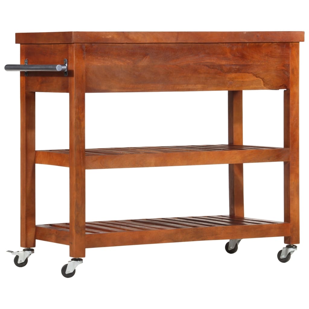 vidaXL Servierwagen 100x48x89 cm Massivholz Akazie