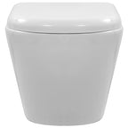 vidaXL Wand-WC ohne Spülrand Keramik Weiß