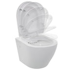 vidaXL Wand-WC ohne Spülrand Keramik Weiß