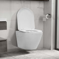 vidaXL Wand-WC ohne Spülrand Keramik Weiß