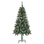 vidaXL Künstlicher Weihnachtsbaum Kiefernzapfen Weißem Glitzer 150 cm
