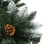 vidaXL Künstlicher Weihnachtsbaum Kiefernzapfen Weißem Glitzer 150 cm