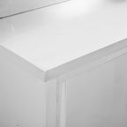 vidaXL Arbeitsschrank mit Schiebetüren 100x50x(95-97) cm Edelstahl