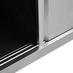 vidaXL Arbeitsschrank mit Schiebetüren 100x50x(95-97) cm Edelstahl
