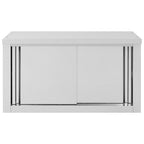 vidaXL Wandhängeschrank mit Schiebetüren 90×40×50 cm Edelstahl