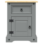 vidaXL Nachttisch im Mexiko-Stil Corona Kiefernholz Grau 53x39x67 cm