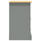 vidaXL Nachttisch im Mexiko-Stil Corona Kiefernholz Grau 53x39x67 cm