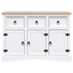 vidaXL Sideboard Mexiko-Stil Kiefernholz Weiß 132x43x78 cm