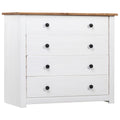 vidaXL Beistellschrank Weiß 80×40×73 cm Panama-Kiefer