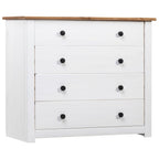 vidaXL Beistellschrank Weiß 80×40×73 cm Panama-Kiefer