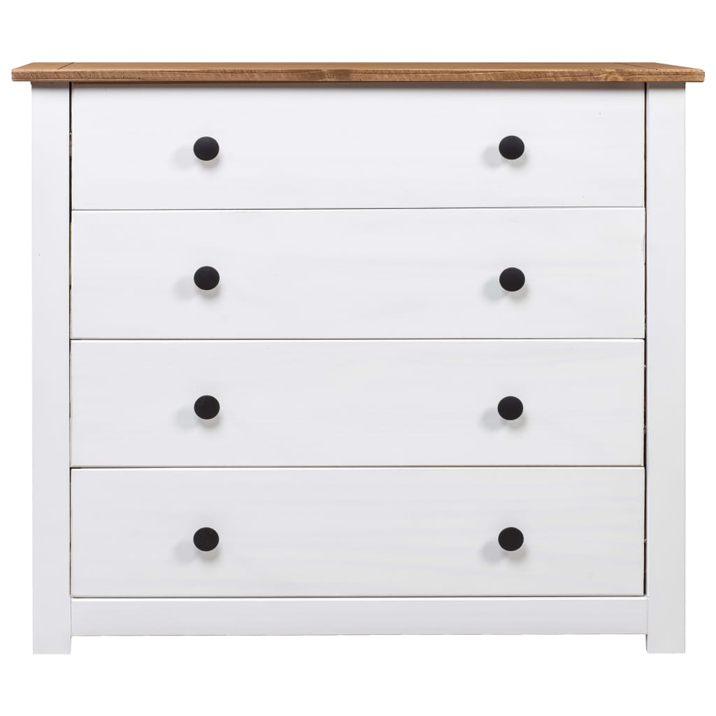 vidaXL Beistellschrank Weiß 80×40×73 cm Panama-Kiefer