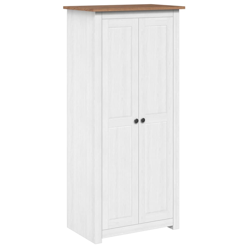 vidaXL Kleiderschrank Weiß 80×50×171,5 cm Kiefer Massiv Panama Serie