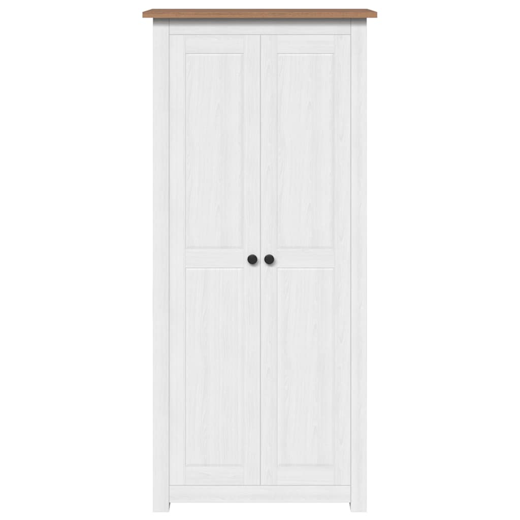 vidaXL Kleiderschrank Weiß 80×50×171,5 cm Kiefer Massiv Panama Serie
