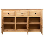 vidaXL Sideboard 135 x 40 x 80 cm Massivholz Panama-Kiefer