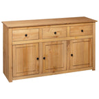 vidaXL Sideboard 135 x 40 x 80 cm Massivholz Panama-Kiefer