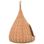 vidaXL Katzenhaus mit Kissen 40x60 cm Naturweide Tipi