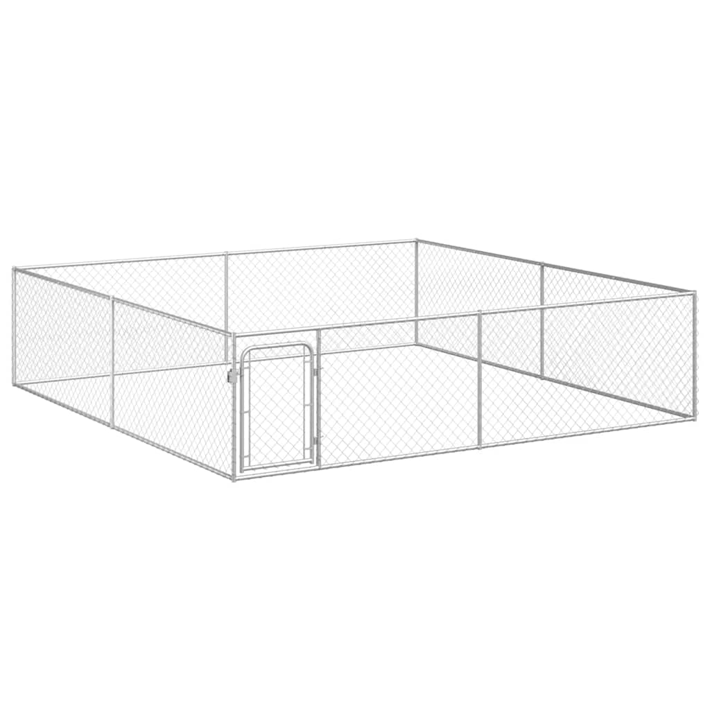 vidaXL Outdoor-Hundezwinger Verzinkter Stahl 4 x 4 x 1 m