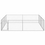 vidaXL Outdoor-Hundezwinger Verzinkter Stahl 4 x 4 x 1 m