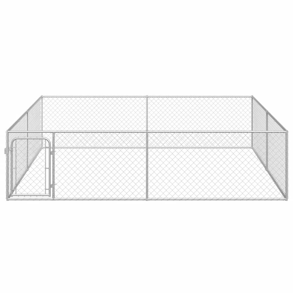 vidaXL Outdoor-Hundezwinger Verzinkter Stahl 4 x 4 x 1 m