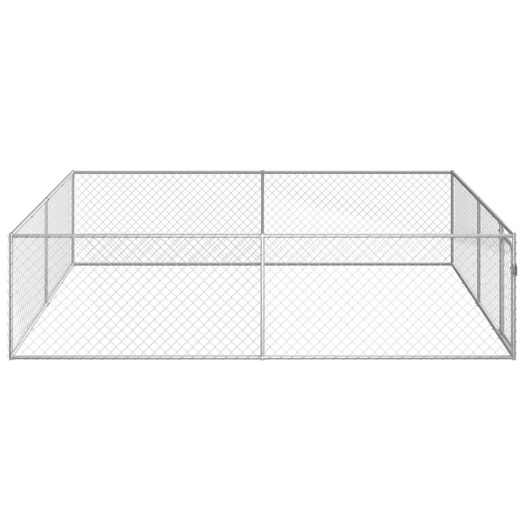 vidaXL Outdoor-Hundezwinger Verzinkter Stahl 4 x 4 x 1 m