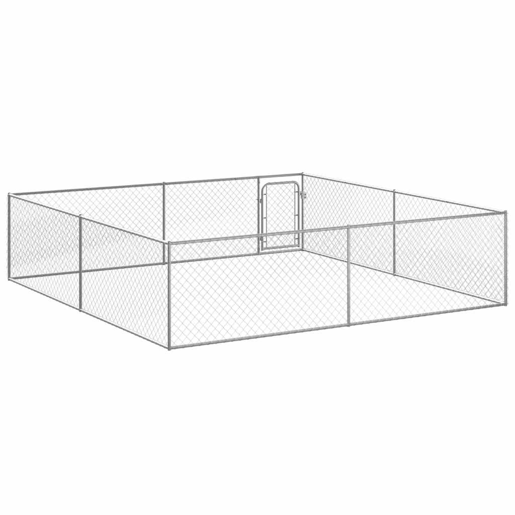 vidaXL Outdoor-Hundezwinger Verzinkter Stahl 4 x 4 x 1 m