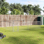 vidaXL Outdoor-Hundezwinger Verzinkter Stahl 4 x 4 x 1 m