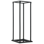 vidaXL Brennholzregal mit Boden Schwarz 37 x 37 x 113 cm Stahl