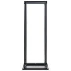 vidaXL Brennholzregal mit Boden Schwarz 37 x 37 x 113 cm Stahl