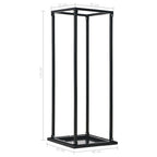vidaXL Brennholzregal mit Boden Schwarz 37 x 37 x 113 cm Stahl