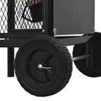 vidaXL Kaminholzwagen Schwarz 30 x 35 x 81 cm Stahl