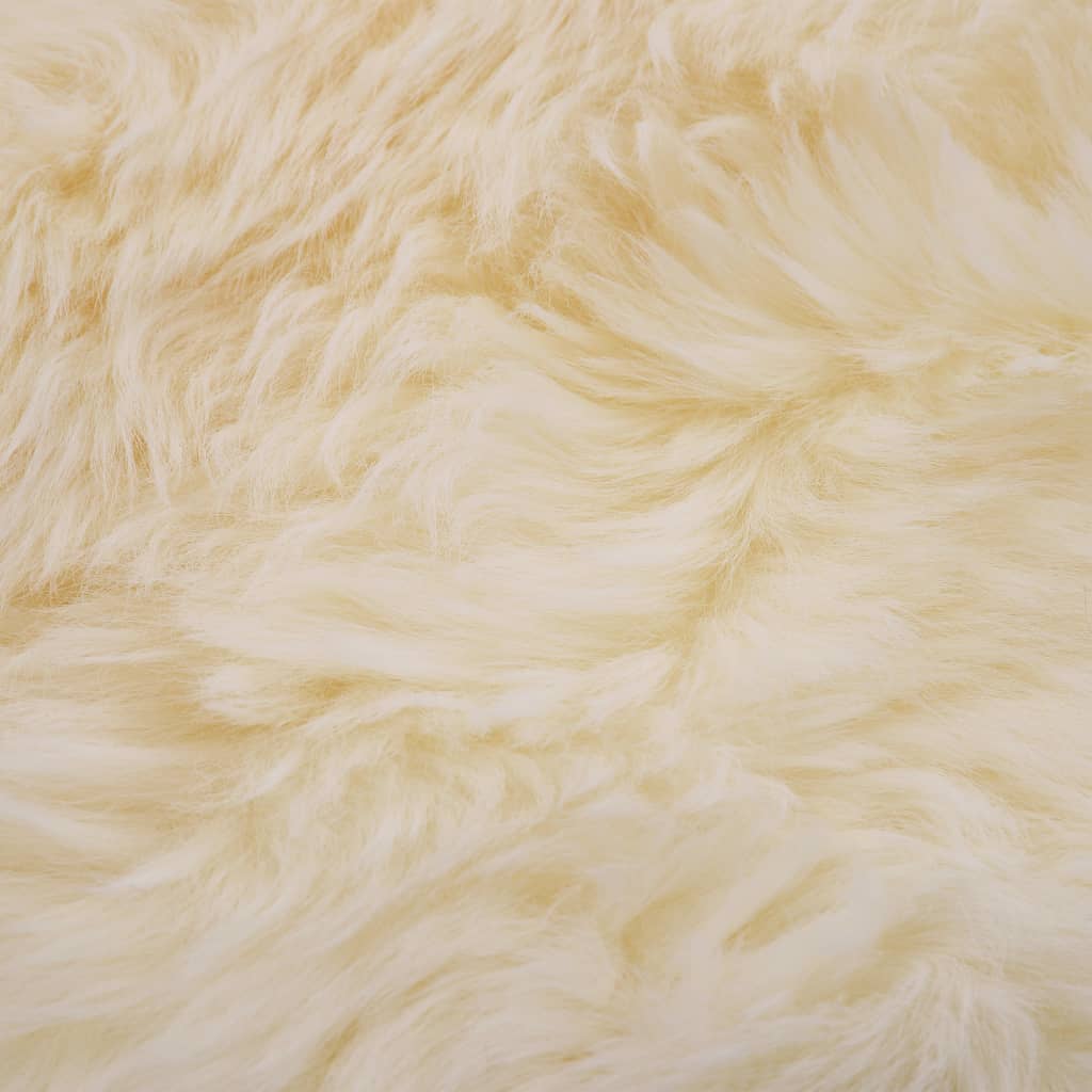 vidaXL Teppich Schafspelz 60x90 cm Weiß