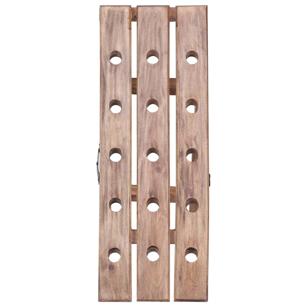 vidaXL Weinregal für 15 Flaschen 26x50x70 cm Altholz Massiv