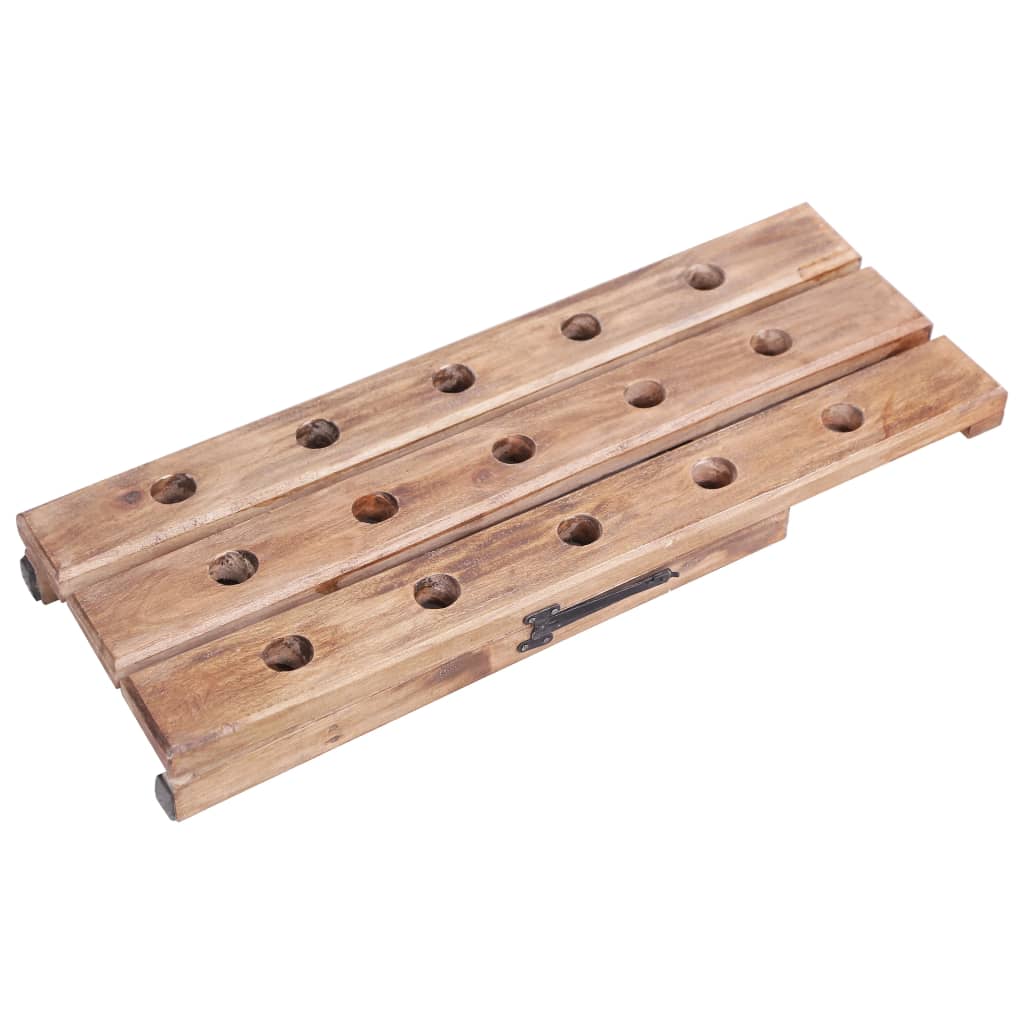 vidaXL Weinregal für 15 Flaschen 26x50x70 cm Altholz Massiv
