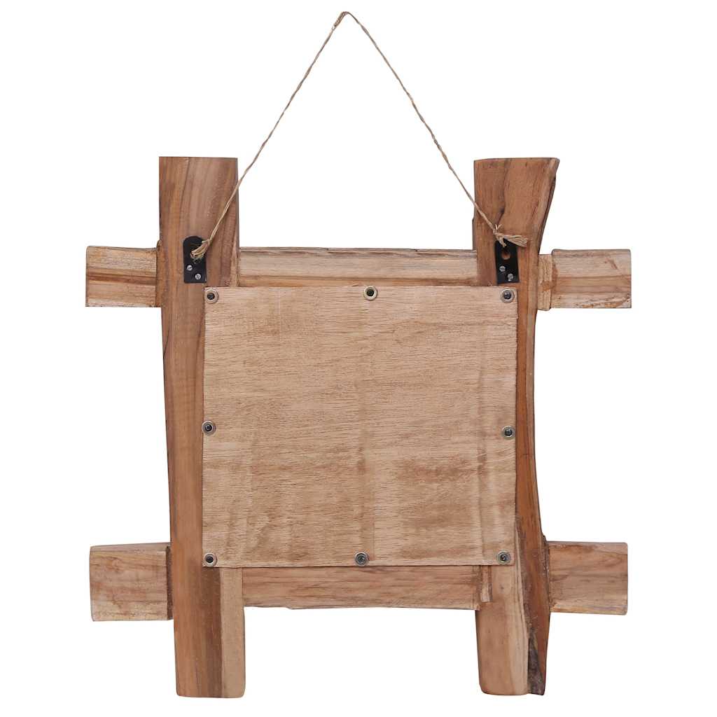 vidaXL Holzspiegel Natur 50x50 cm Recyceltes Teakholz