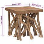vidaXL Couchtisch aus Rundholz 40x40x40 cm Massivholz