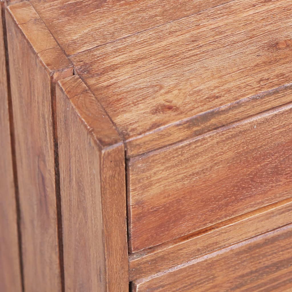 vidaXL Nachttisch mit 3 Schubladen 35x25x35 cm Altholz Massiv