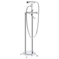 vidaXL Freistehende Badewannenarmatur Edelstahl 99,5 cm Silbern