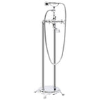 vidaXL Freistehende Badewannenarmatur Edelstahl 99,5 cm Silbern