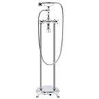 vidaXL Freistehende Badewannenarmatur Edelstahl 99,5 cm Silbern