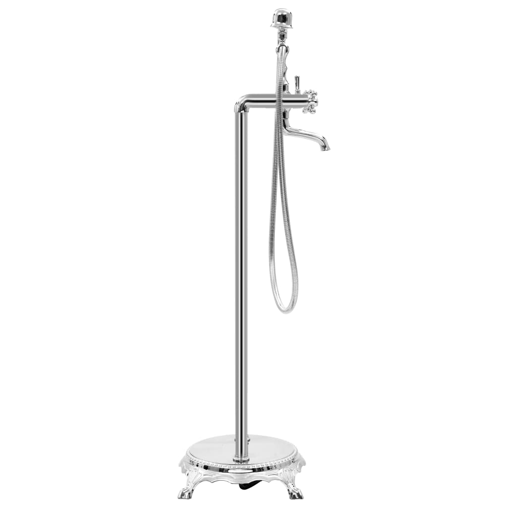 vidaXL Freistehende Badewannenarmatur Edelstahl 99,5 cm Silbern