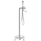 vidaXL Freistehende Badewannenarmatur Edelstahl 99,5 cm Silbern