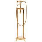 vidaXL Freistehende Badewannenarmatur Edelstahl 99,5 cm Golden