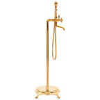 vidaXL Freistehende Badewannenarmatur Edelstahl 99,5 cm Golden