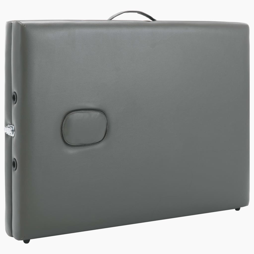 vidaXL Massagetisch mit 2 Zonen Holzrahmen Anthrazit 186×68 cm
