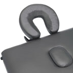 vidaXL Massageliege 3-Zonen Holzgestell Anthrazit 186x68 cm