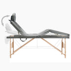 vidaXL Massageliege 4-Zonen Holzgestell Anthrazit 186x68 cm