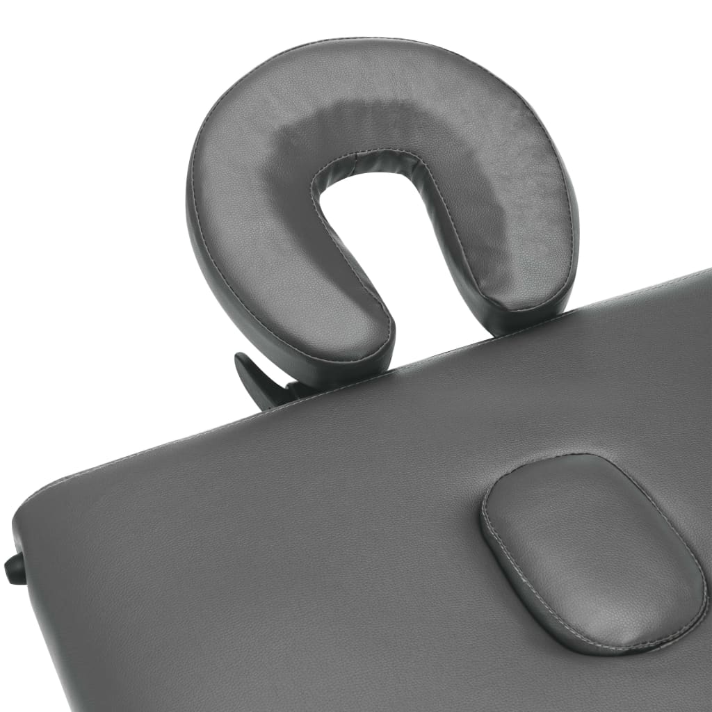 vidaXL Massageliege 2-Zonen Aluminiumgestell Anthrazit 186x68 cm