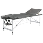 vidaXL Massagetisch mit 3 Zonen Aluminiumrahmen Anthrazit 186×68 cm