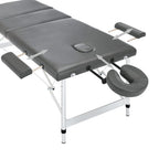 vidaXL Massagetisch mit 3 Zonen Aluminiumrahmen Anthrazit 186×68 cm